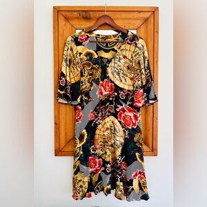 Y2k fan sleeve paper umbrella mini dress